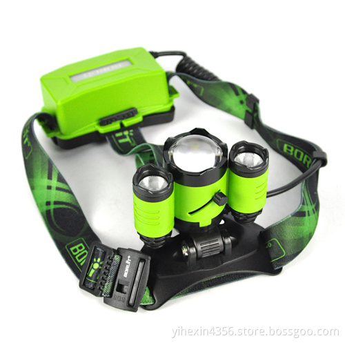 High Power Zoomable Hunting LED Headlamp / Rechargeable Best Night Headlight